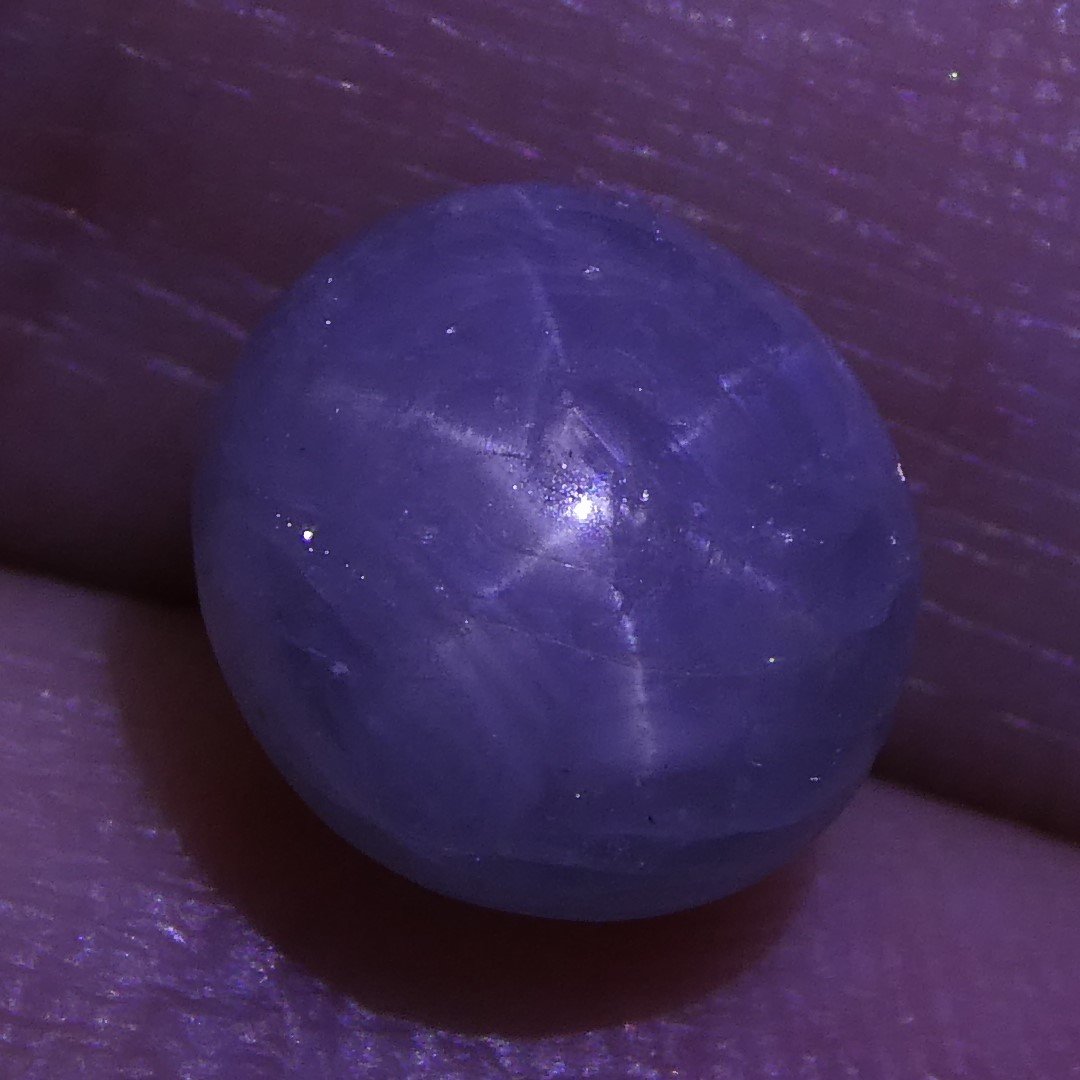 Rare 3.81 ct Blue Ceylon Star Sapphire, unheated oval cabochon with asterism, from SkyJems' premium Sri Lankan gemstone colle