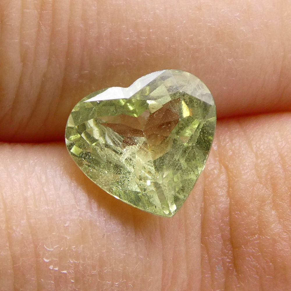 2.54 ct Heart Green Grossularite / Tsavorite Garnet - Skyjems Wholesale Gemstones