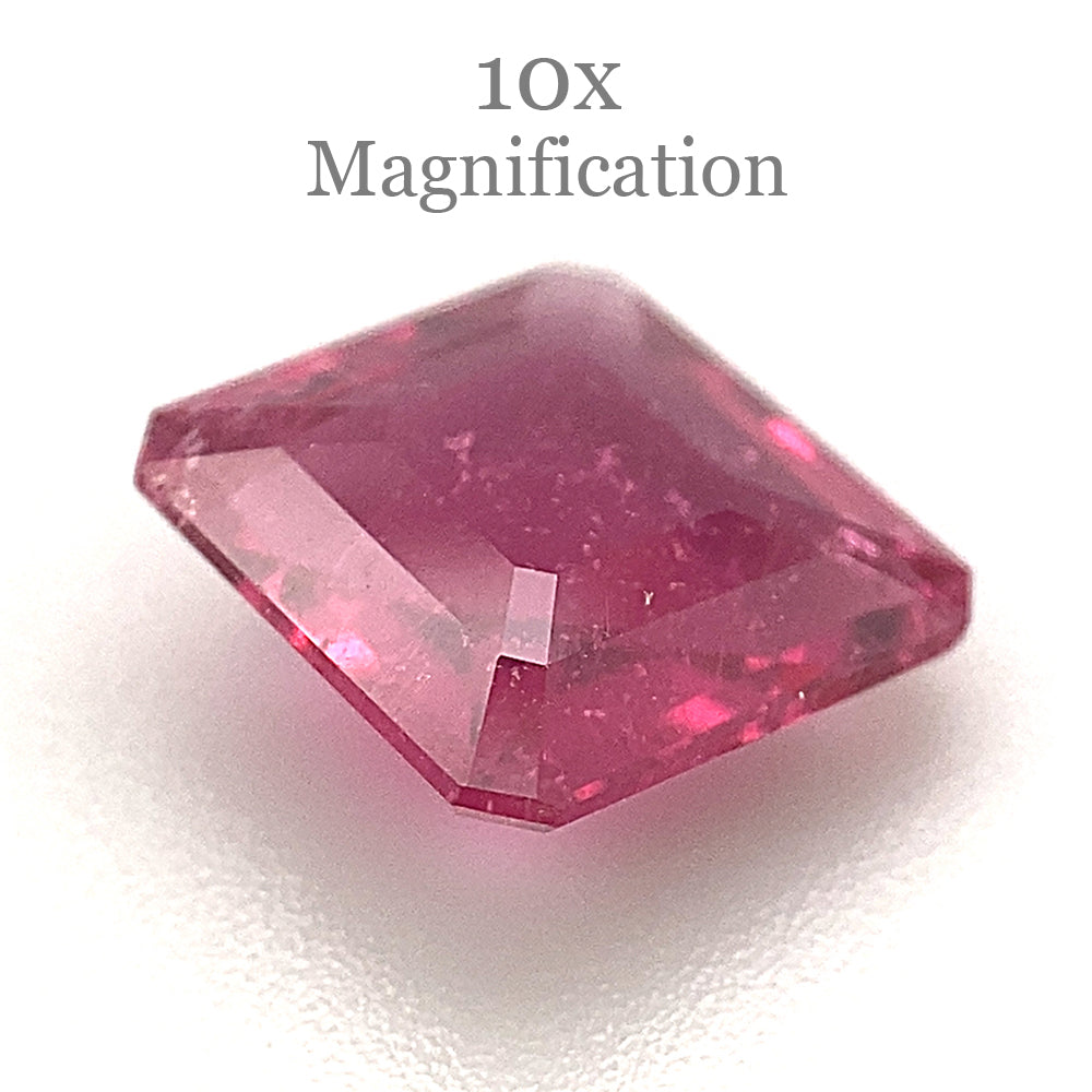 2.34ct Square purplish Pink Tourmaline from Brazil - Skyjems Wholesale Gemstones