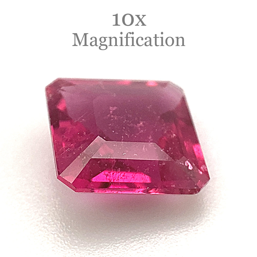 2.34ct Square purplish Pink Tourmaline from Brazil - Skyjems Wholesale Gemstones