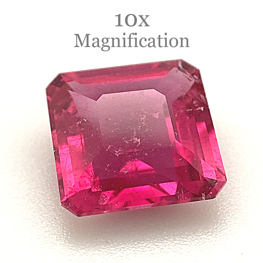 2.34ct Square purplish Pink Tourmaline from Brazil - Skyjems Wholesale Gemstones