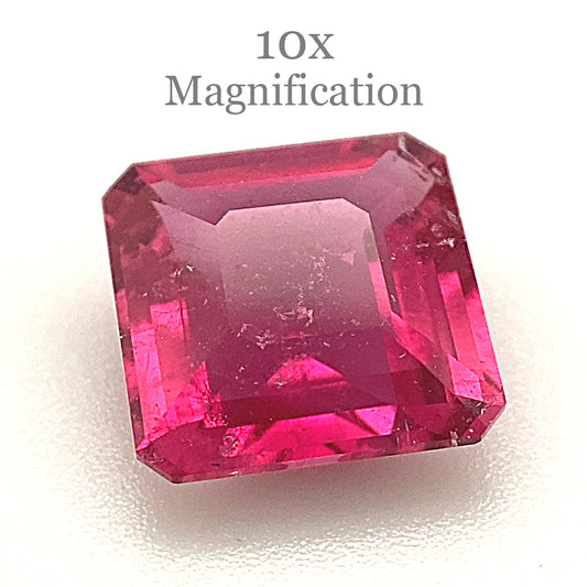 2.34ct Square purplish Pink Tourmaline from Brazil - Skyjems Wholesale Gemstones