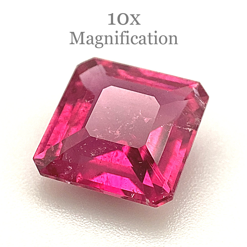 2.34ct Square purplish Pink Tourmaline from Brazil - Skyjems Wholesale Gemstones