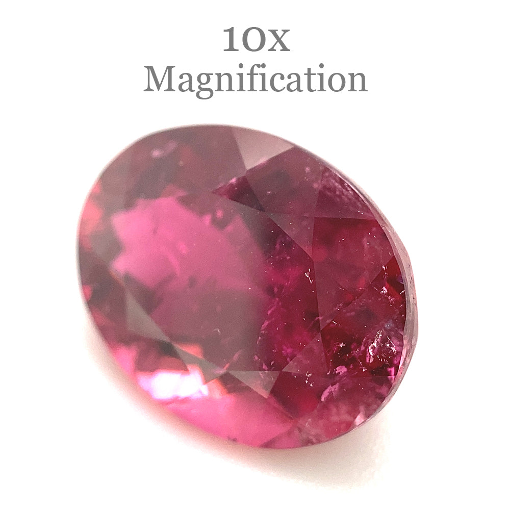 4.9ct Oval Pink Tourmaline from Brazil, Medium-Dark Vivid Color | Premium Loose Gemstone by SkyJems