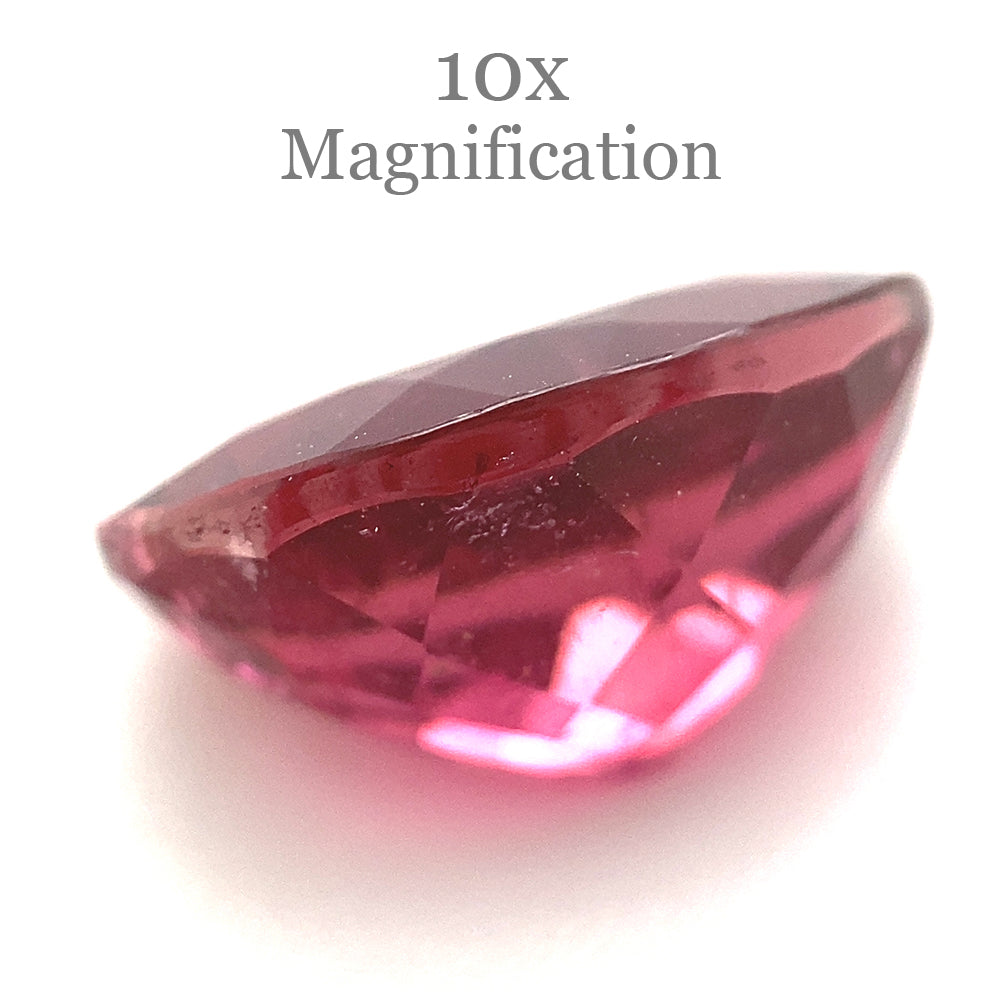 4.9ct Brazilian Pink Oval Tourmaline, vivid medium-dark color, precision-cut single stone from SkyJems Canadian gem experts