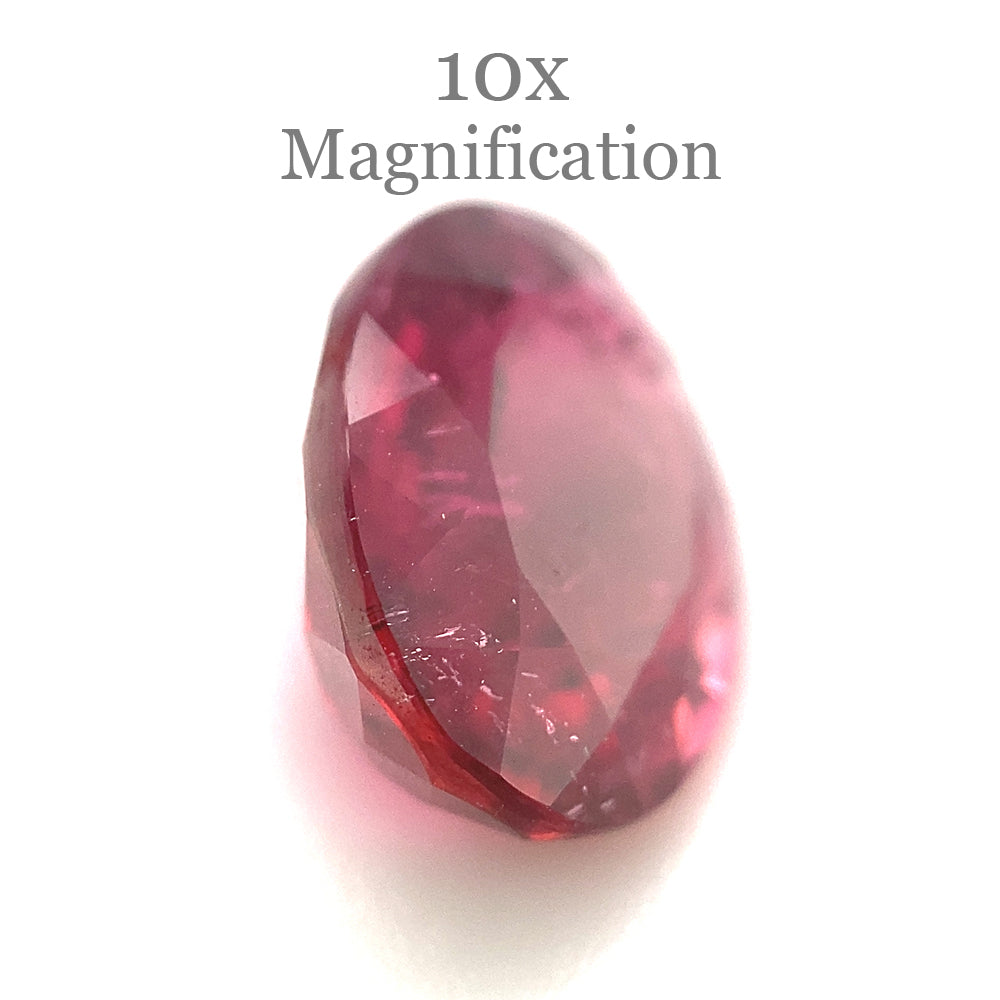 4.9ct Oval Pink Tourmaline from Brazil, Medium-Dark Vivid Color, Unheated Gemstone by SkyJems Canadian Gem Experts