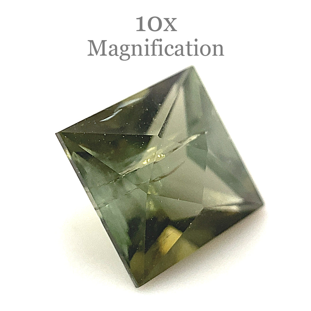 1.79ct Square Green Tourmaline from Brazil, Modified Brilliant Cut gemstone by SkyJems Canadian gem specialists