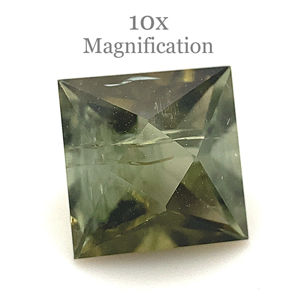 1.79ct Square Green Tourmaline from Brazil, Modified Brilliant Cut gemstone by SkyJems Canadian gem specialists