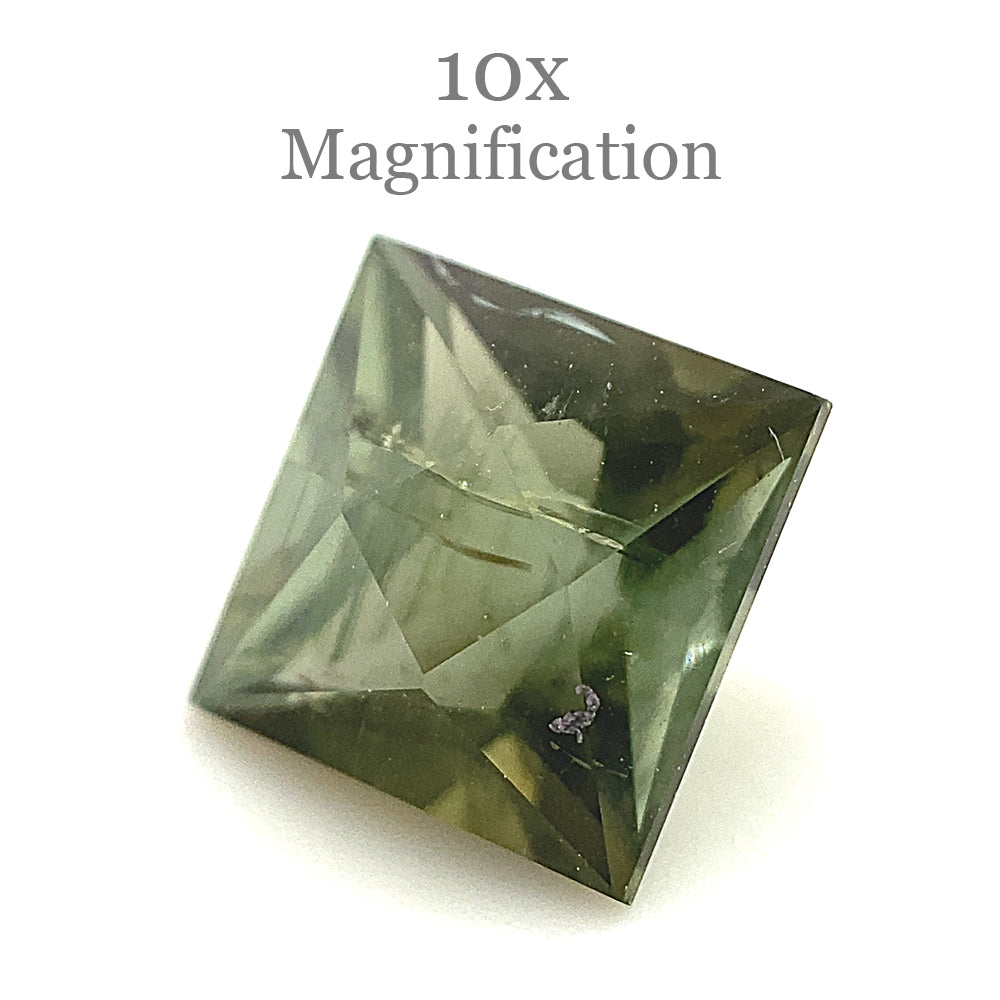 1.79ct Square Green Tourmaline from Brazil, Modified Brilliant Cut gemstone by SkyJems Canadian gem specialists