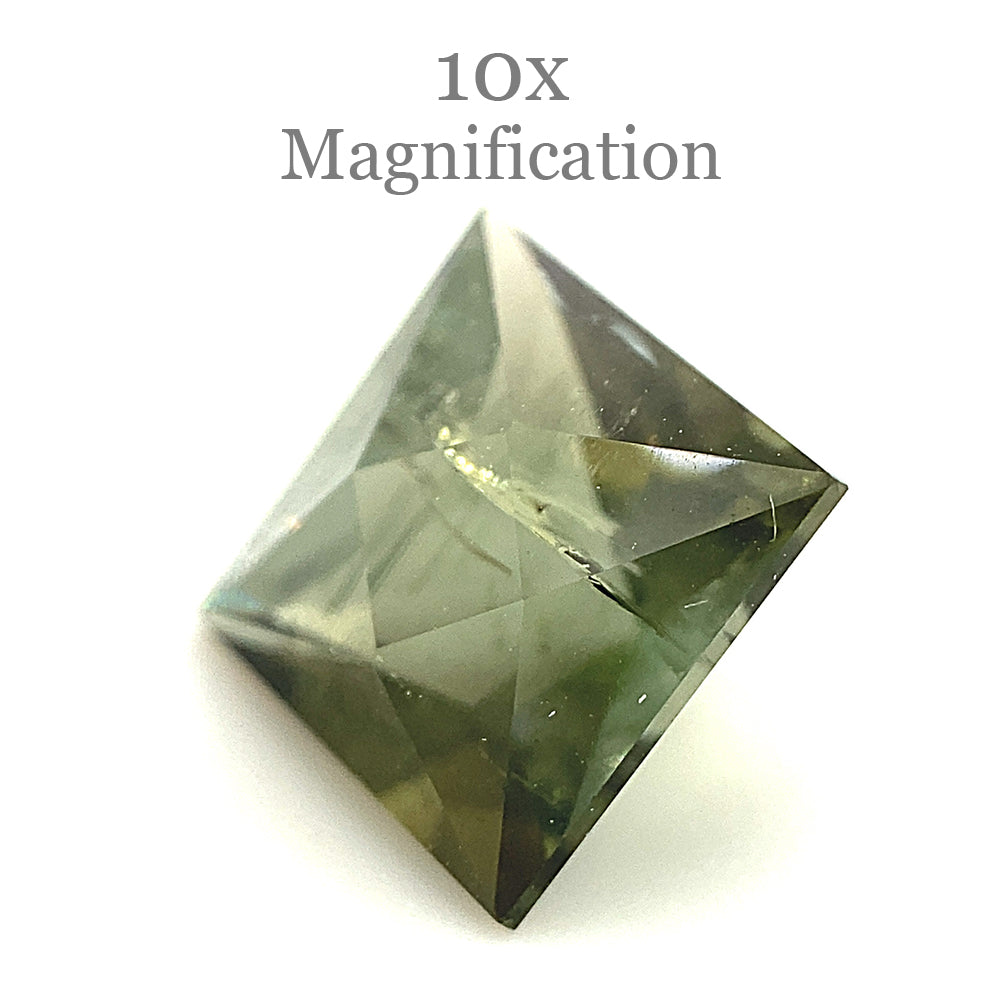 1.79ct Square Green Tourmaline from Brazil, Modified Brilliant Cut gemstone by SkyJems Canadian gem specialists