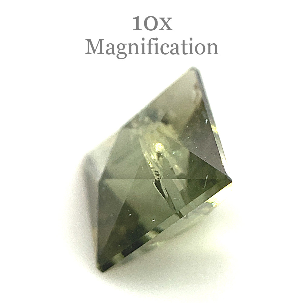 1.79ct Square Green Tourmaline from Brazil, Modified Brilliant Cut gemstone by SkyJems Canadian gem specialists
