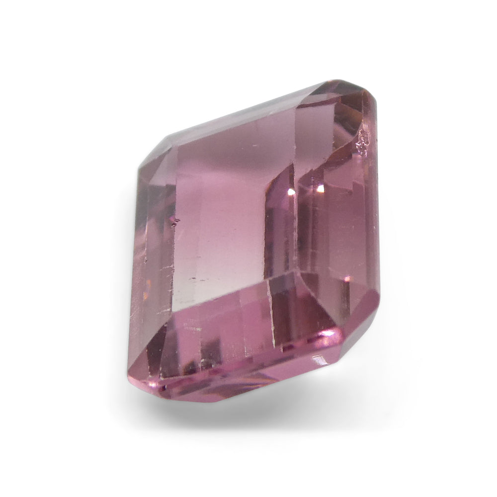 4.51ct Emerald Cut Pink and Green Bi-Colour Tourmaline from Brazil - Skyjems Wholesale Gemstones