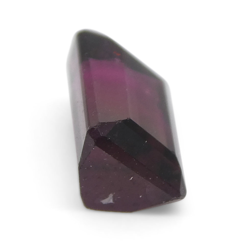 1.07ct Emerald Cut Pink & Purple Bi-Colour Tourmaline from Brazil - Skyjems Wholesale Gemstones