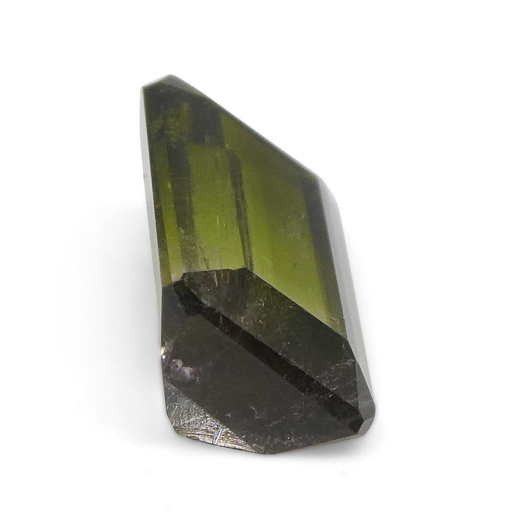 1.87ct Emerald Cut Green & Pink Bi-Colour Tourmaline from Brazil - Skyjems Wholesale Gemstones