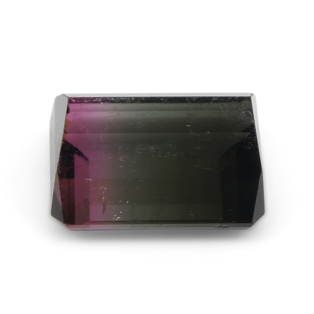 3.22ct Emerald Cut Blue & Pink Bi-Colour Tourmaline from Brazil - Skyjems Wholesale Gemstones