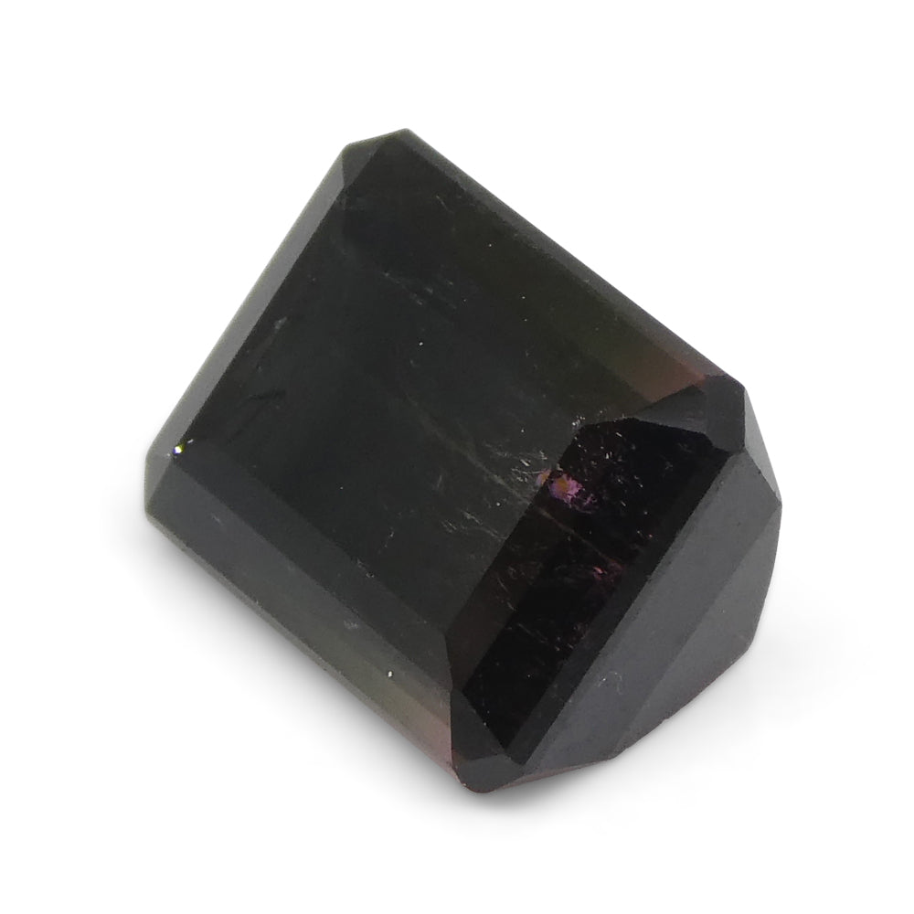 3.22ct Emerald Cut Blue & Pink Bi-Colour Tourmaline from Brazil - Skyjems Wholesale Gemstones
