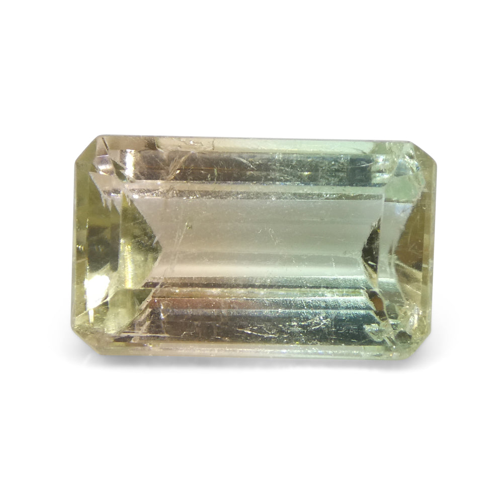 6.77ct Emerald Cut Blue-Green & Pink Bi-Colour Tourmaline from Brazil - Skyjems Wholesale Gemstones