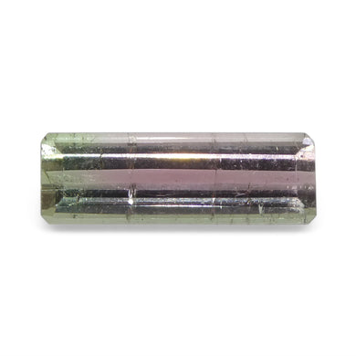 2.19ct Emerald Cut Pink & Green Bi-Colour Tourmaline from Brazil - Skyjems Wholesale Gemstones