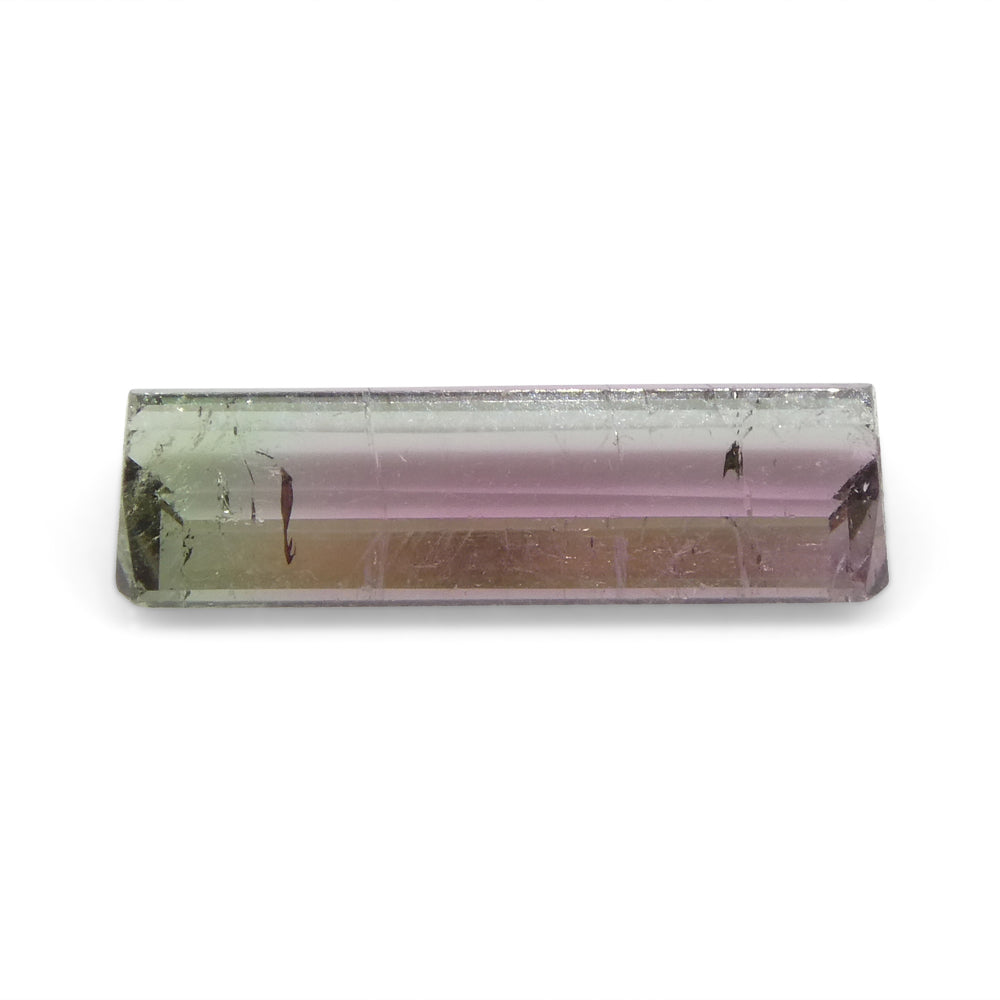 2.19ct Emerald Cut Pink & Green Bi-Colour Tourmaline from Brazil - Skyjems Wholesale Gemstones