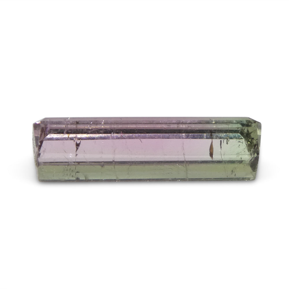 2.19ct Emerald Cut Pink & Green Bi-Colour Tourmaline from Brazil - Skyjems Wholesale Gemstones