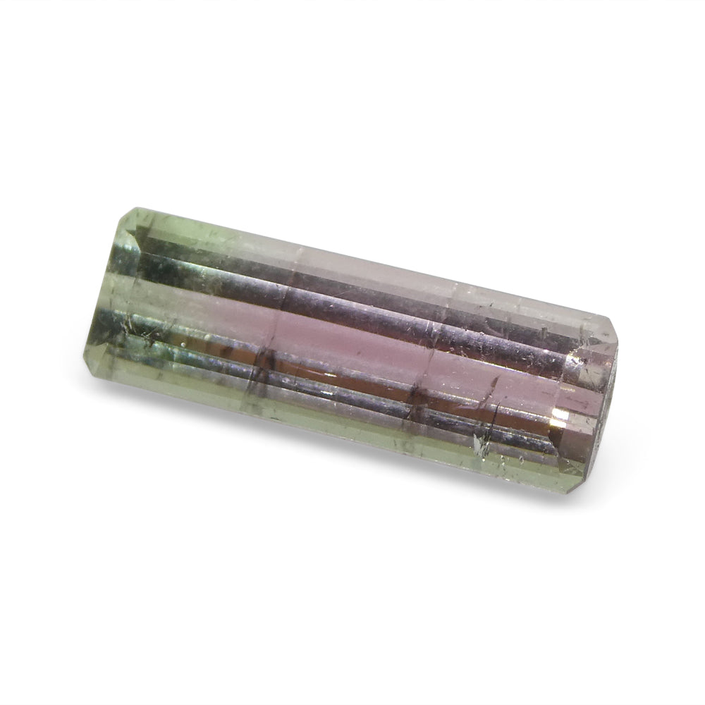 2.19ct Emerald Cut Pink & Green Bi-Colour Tourmaline from Brazil - Skyjems Wholesale Gemstones