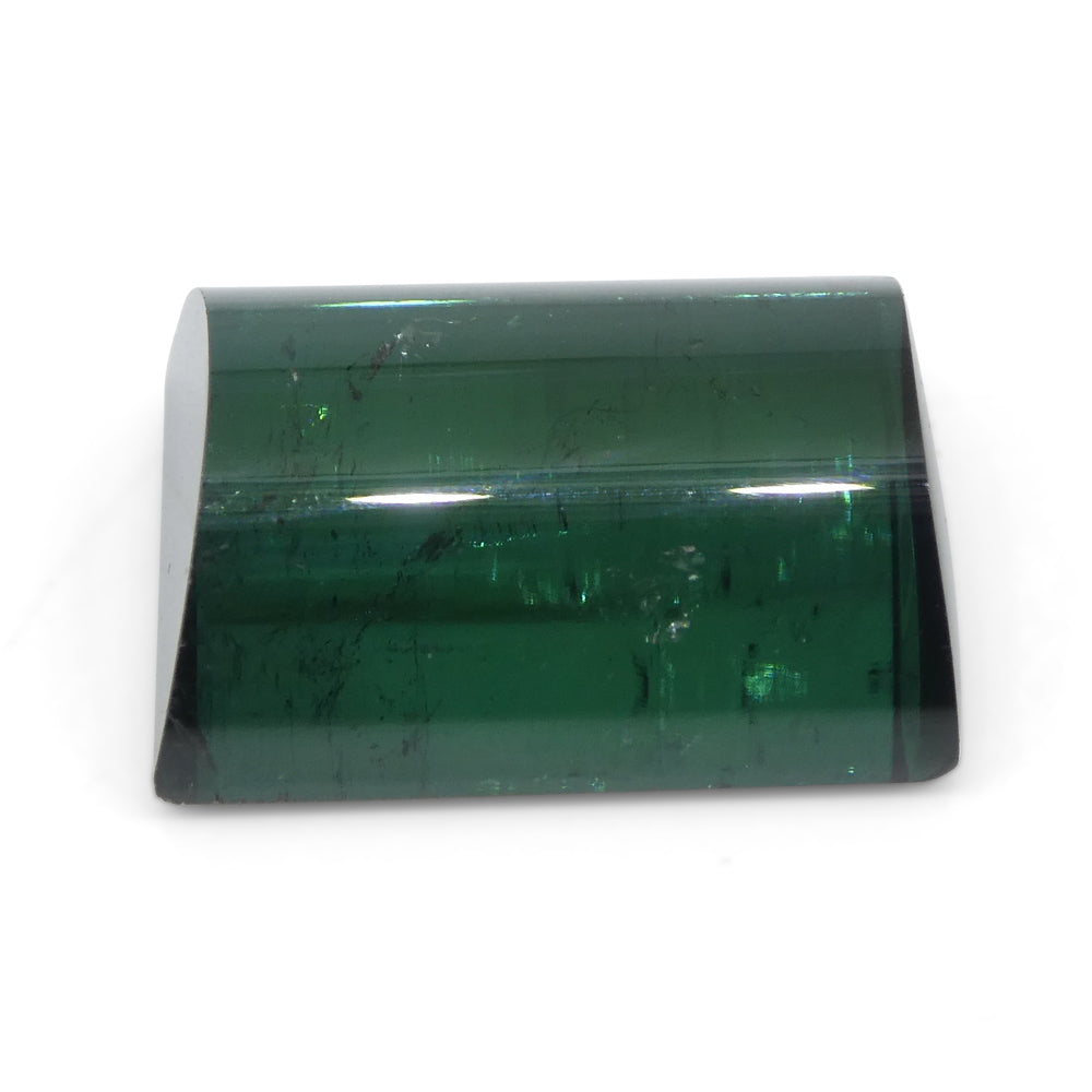 12.52ct Barrel Cut Cabochon bluish Green Tourmaline from Brazil - Skyjems Wholesale Gemstones