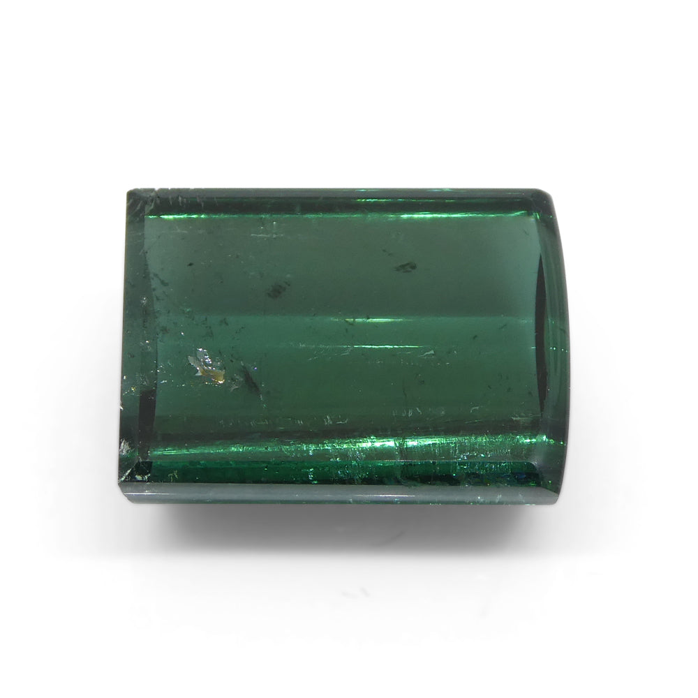 12.52ct Barrel Cut Cabochon bluish Green Tourmaline from Brazil - Skyjems Wholesale Gemstones