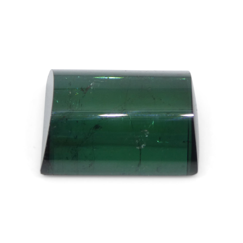 12.52ct Barrel Cut Cabochon bluish Green Tourmaline from Brazil - Skyjems Wholesale Gemstones