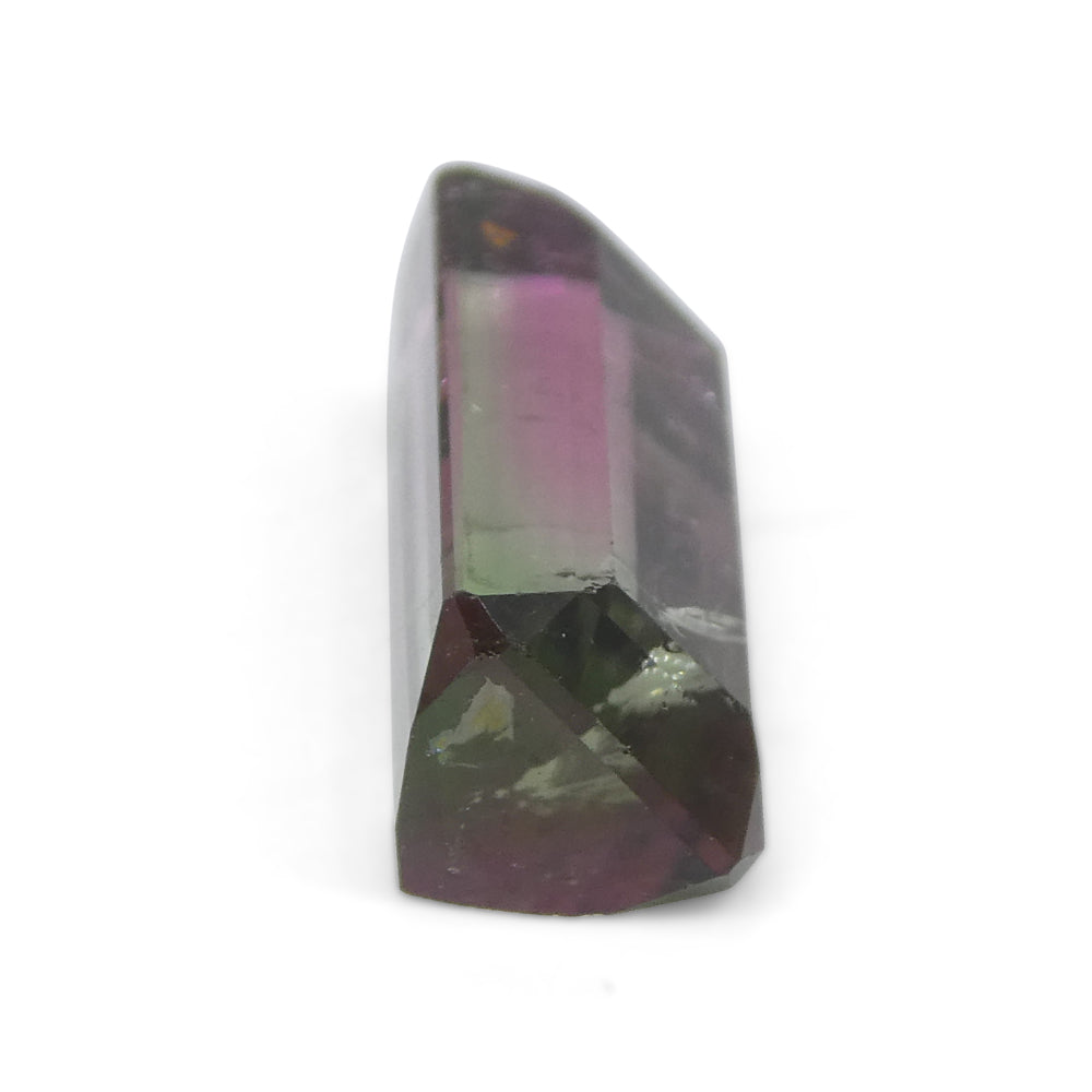 3.19ct Emerald Cut Pink & Green Bi-Colour Tourmaline from Brazil - Skyjems Wholesale Gemstones