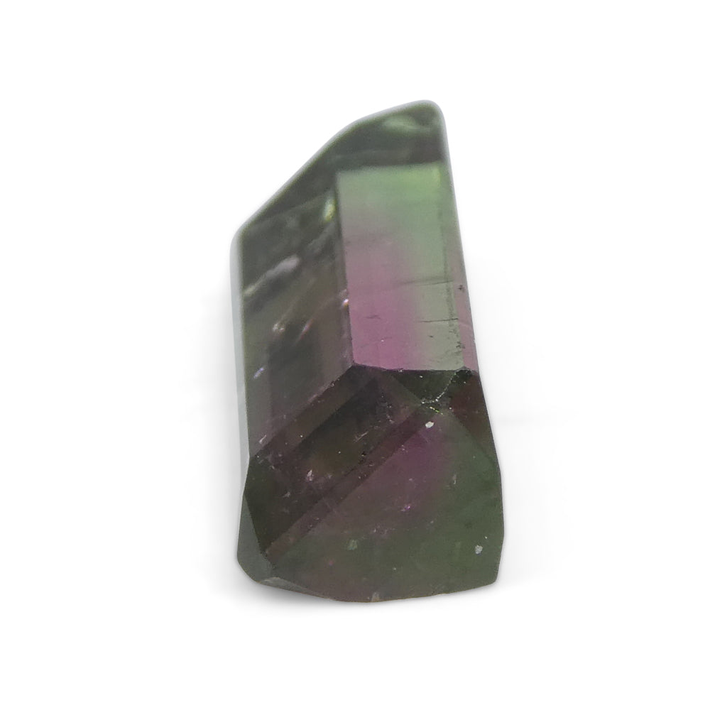 3.19ct Emerald Cut Pink & Green Bi-Colour Tourmaline from Brazil - Skyjems Wholesale Gemstones