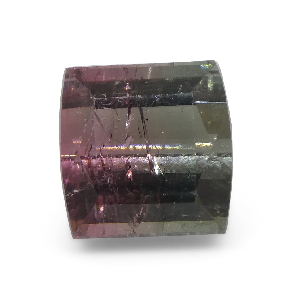 3.01ct Barrel Cut Blue & Pink Bi-Colour Tourmaline from Brazil - Skyjems Wholesale Gemstones