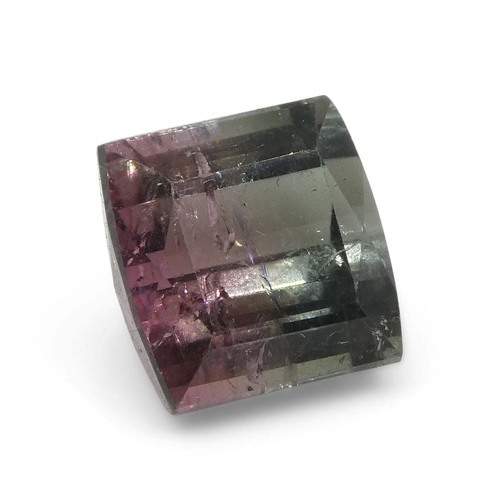 3.01ct Barrel Cut Blue & Pink Bi-Colour Tourmaline from Brazil - Skyjems Wholesale Gemstones