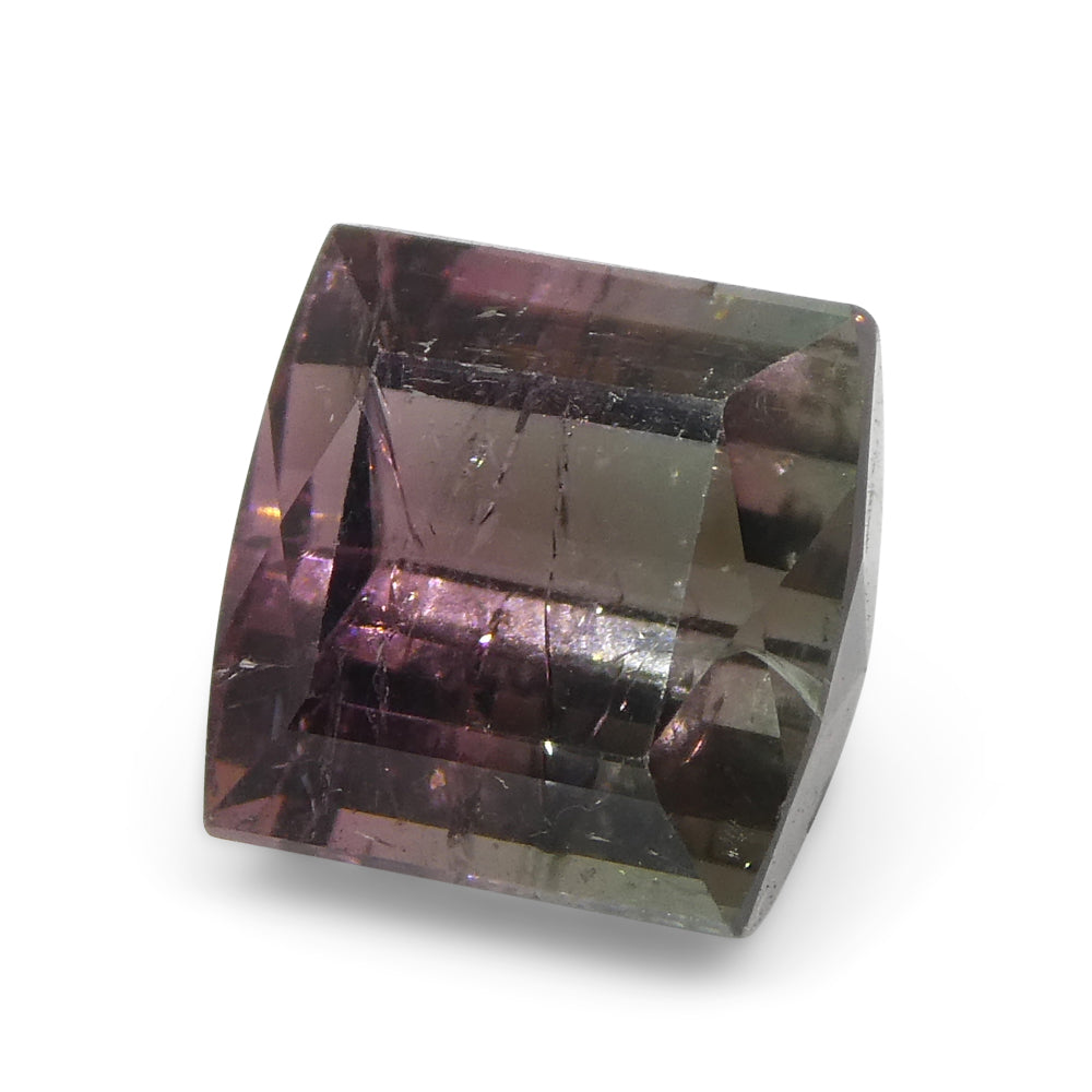 3.01ct Barrel Cut Blue & Pink Bi-Colour Tourmaline from Brazil - Skyjems Wholesale Gemstones