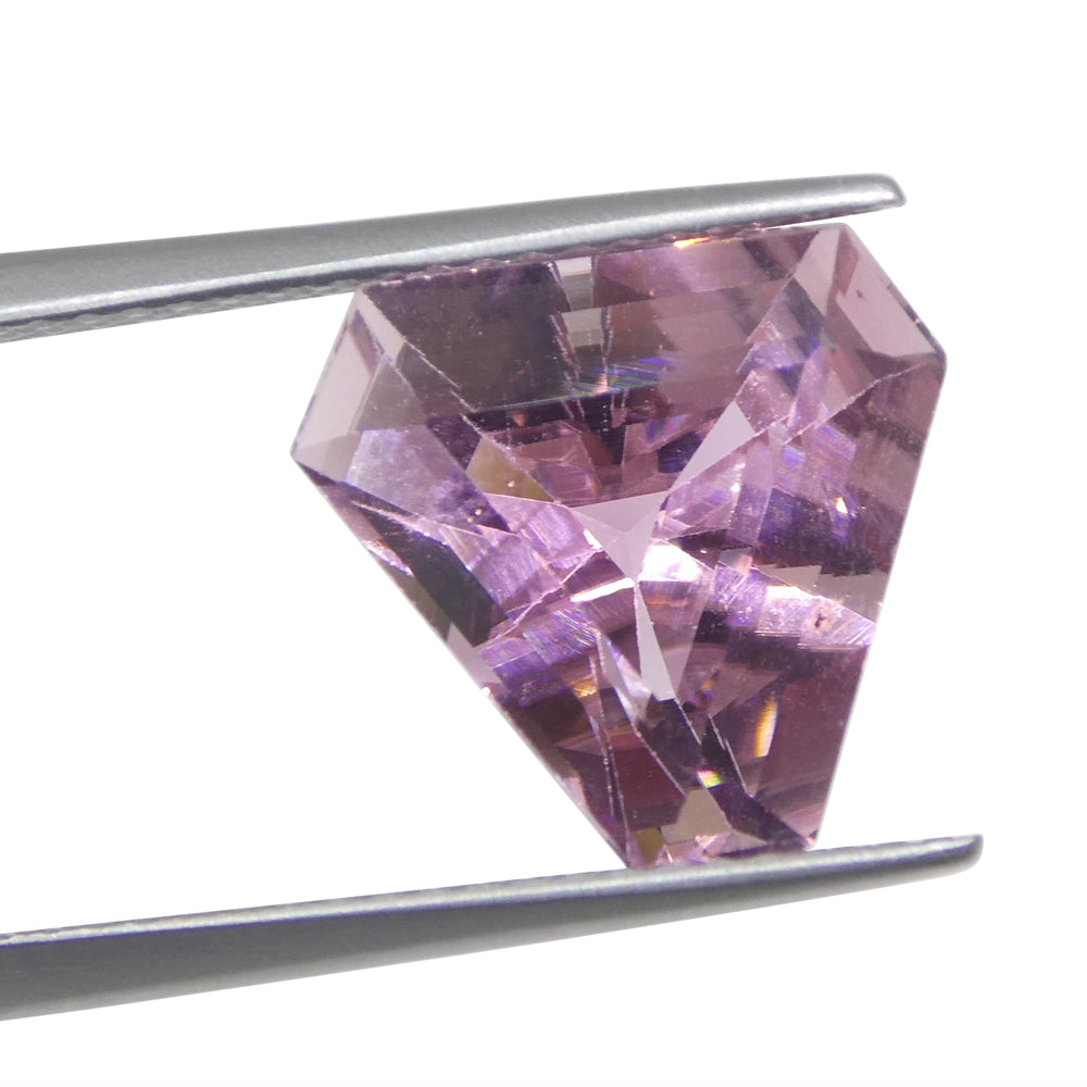 Tourmaline 4.53 cts 11.29 x 11.98 x 6.73 Triangle Cut Corners purplish Pink  $1820