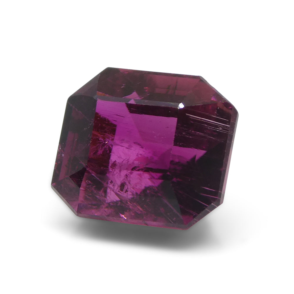 6.15ct Emerald Cut Rubellite Pink Tourmaline from Brazil - Skyjems Wholesale Gemstones