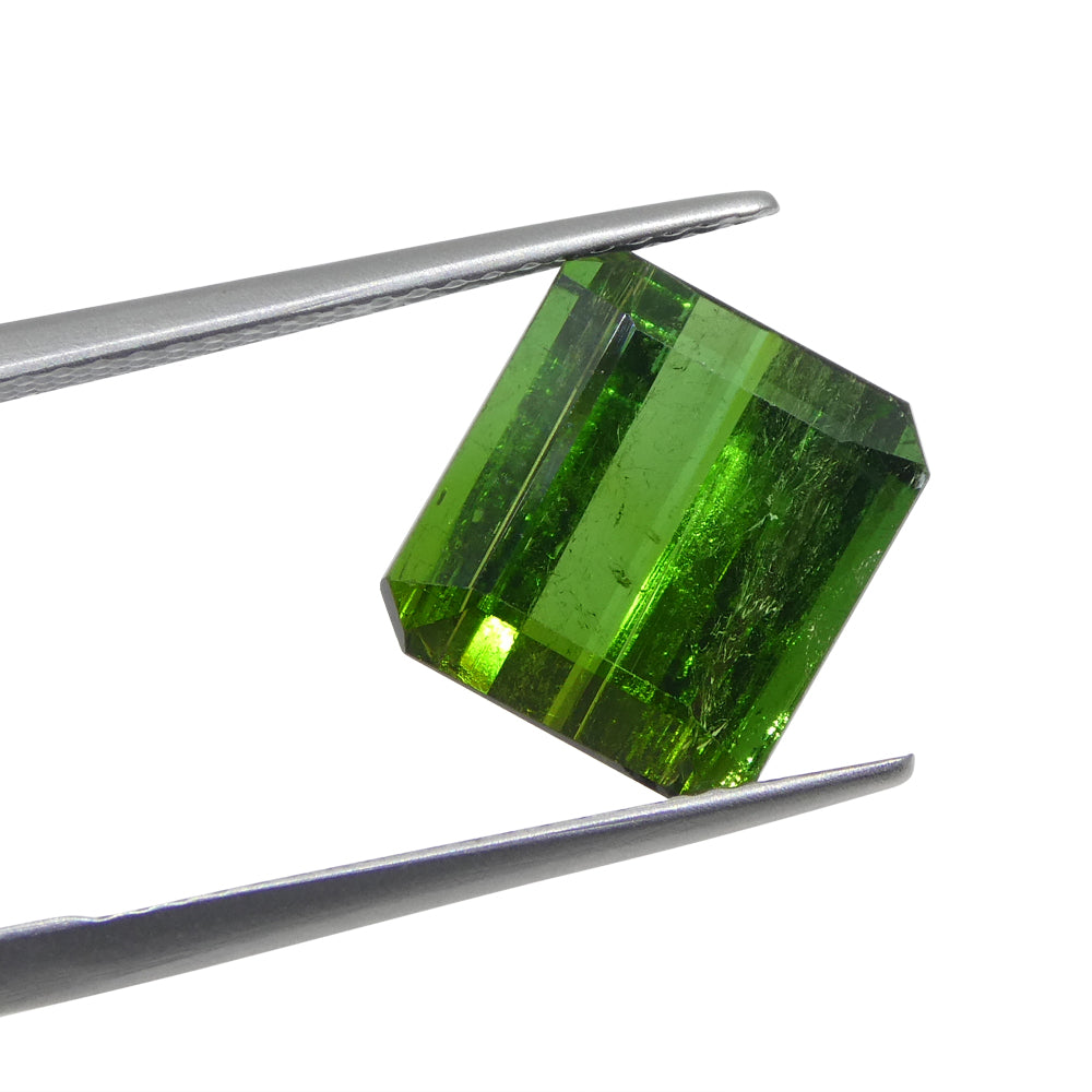 5.76ct Emerald Cut Green Tourmaline from Brazil - Skyjems Wholesale Gemstones