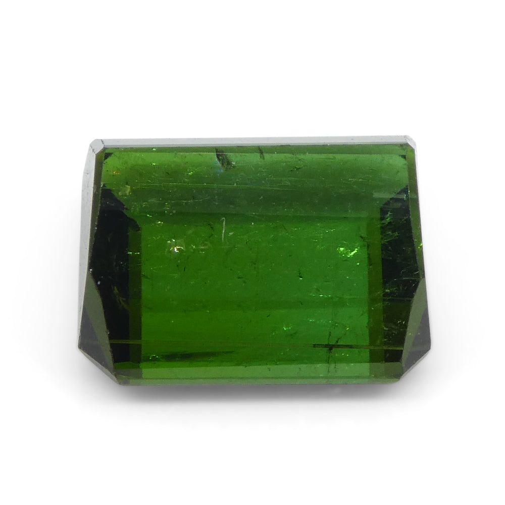 5.76ct Emerald Cut Green Tourmaline from Brazil - Skyjems Wholesale Gemstones