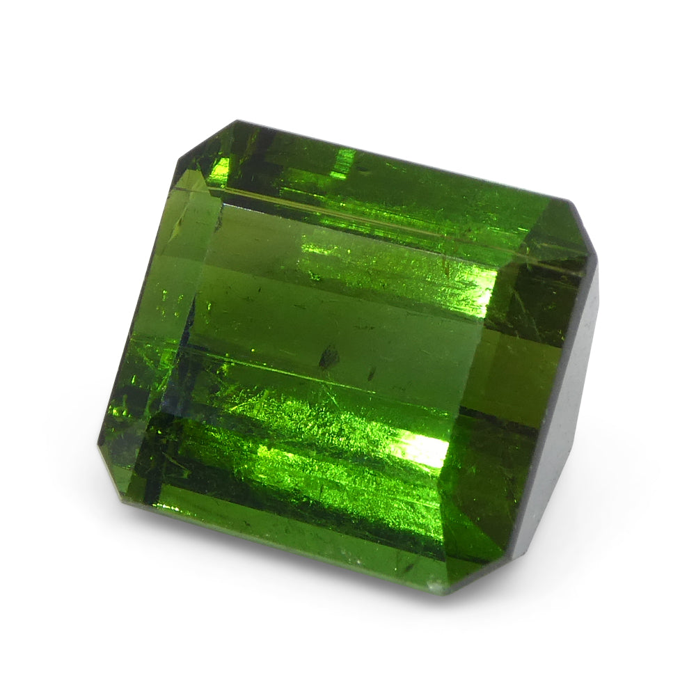 5.76ct Emerald Cut Green Tourmaline from Brazil - Skyjems Wholesale Gemstones