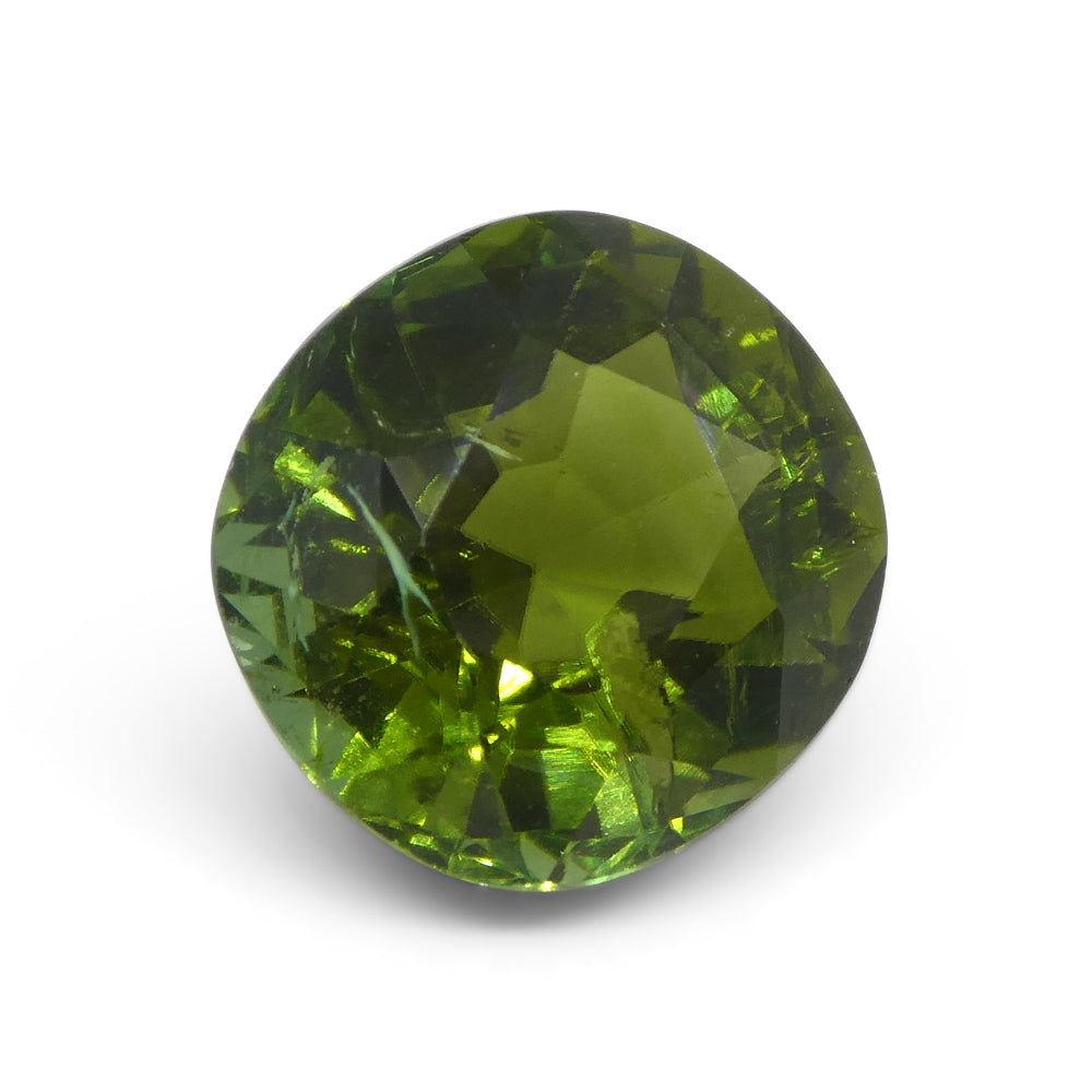 4.92ct Brazilian Green Cushion Tourmaline, brilliant-cut gemstone from SkyJems' premium colored stone collection