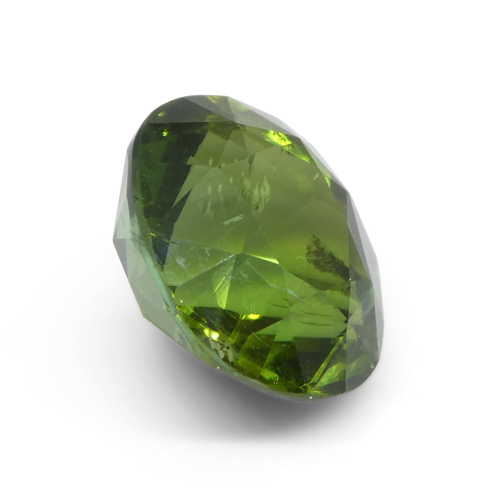 4.92ct Brazilian Green Cushion Tourmaline, brilliant-cut gemstone from SkyJems' premium colored stone collection