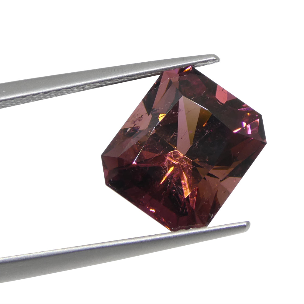 Tourmaline 5.24 cts 11.06 x 9.52 x 7.40 Emerald Cut purplish Pink  $2360