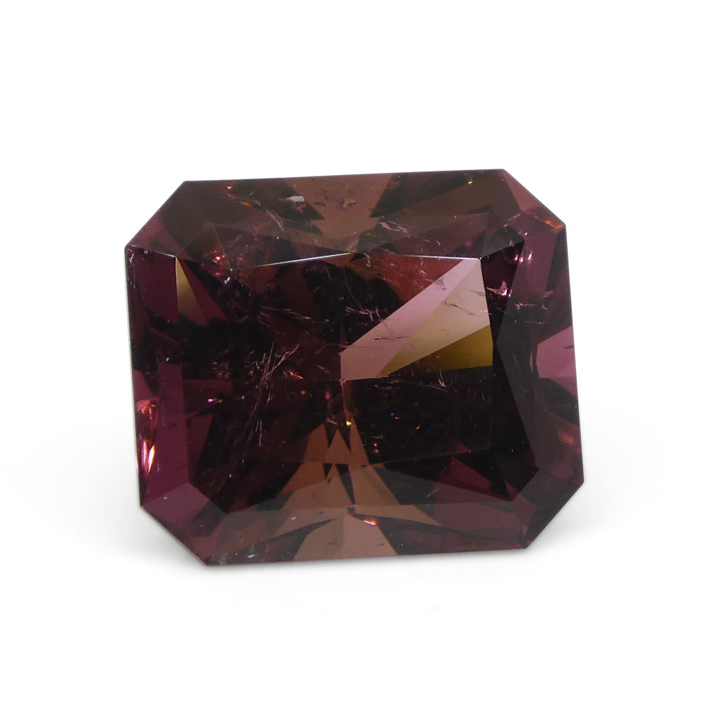 5.24ct Emerald Cut purplish Pink Tourmaline from Brazil - Skyjems Wholesale Gemstones