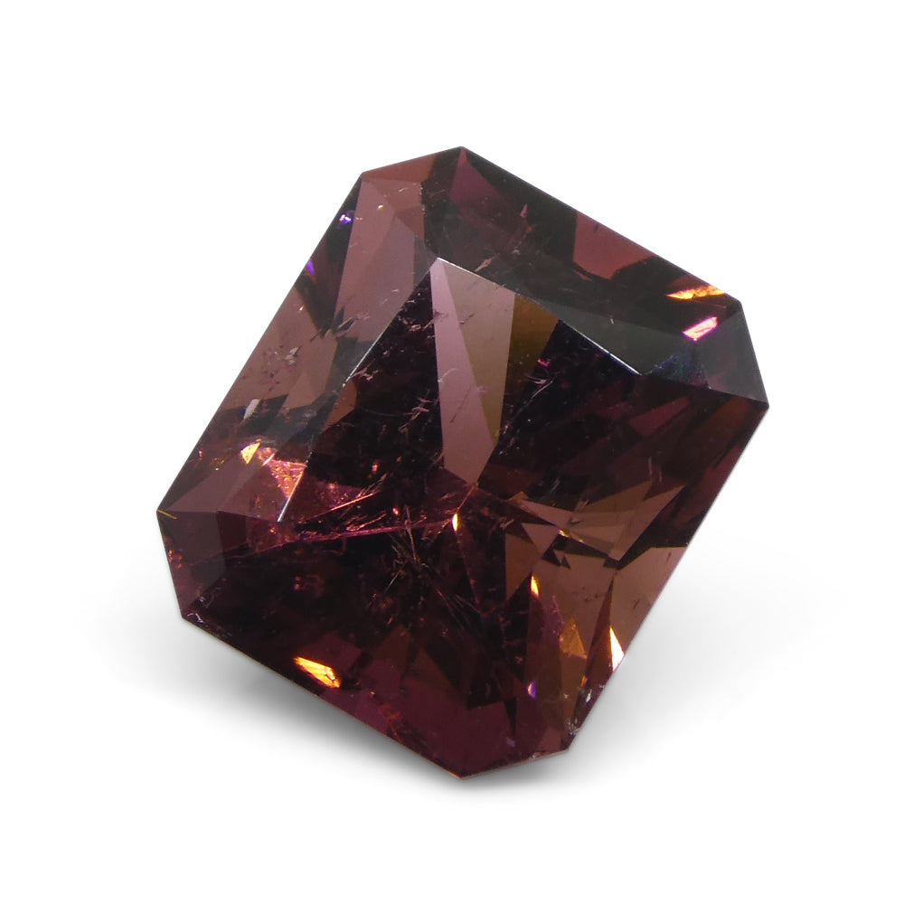 5.24ct Emerald Cut purplish Pink Tourmaline from Brazil - Skyjems Wholesale Gemstones