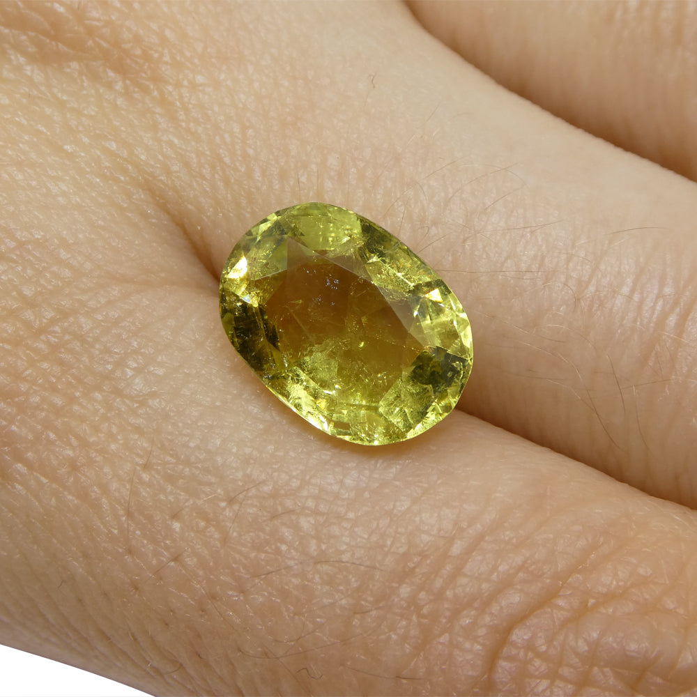 5.45ct Oval Yellow Tourmaline from Brazil - Skyjems Wholesale Gemstones