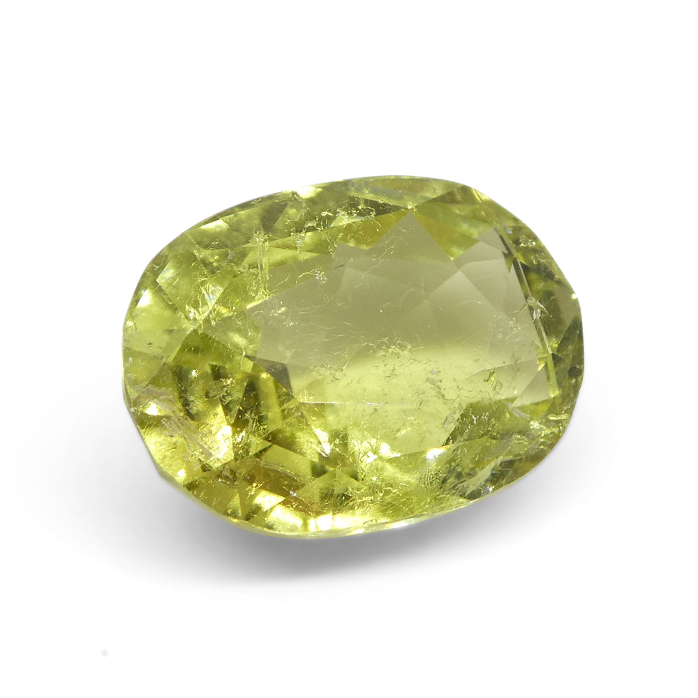 5.45ct Oval Yellow Tourmaline from Brazil - Skyjems Wholesale Gemstones