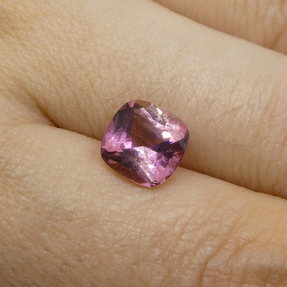 2.22ct Cushion Pink Tourmaline from Brazil - Skyjems Wholesale Gemstones