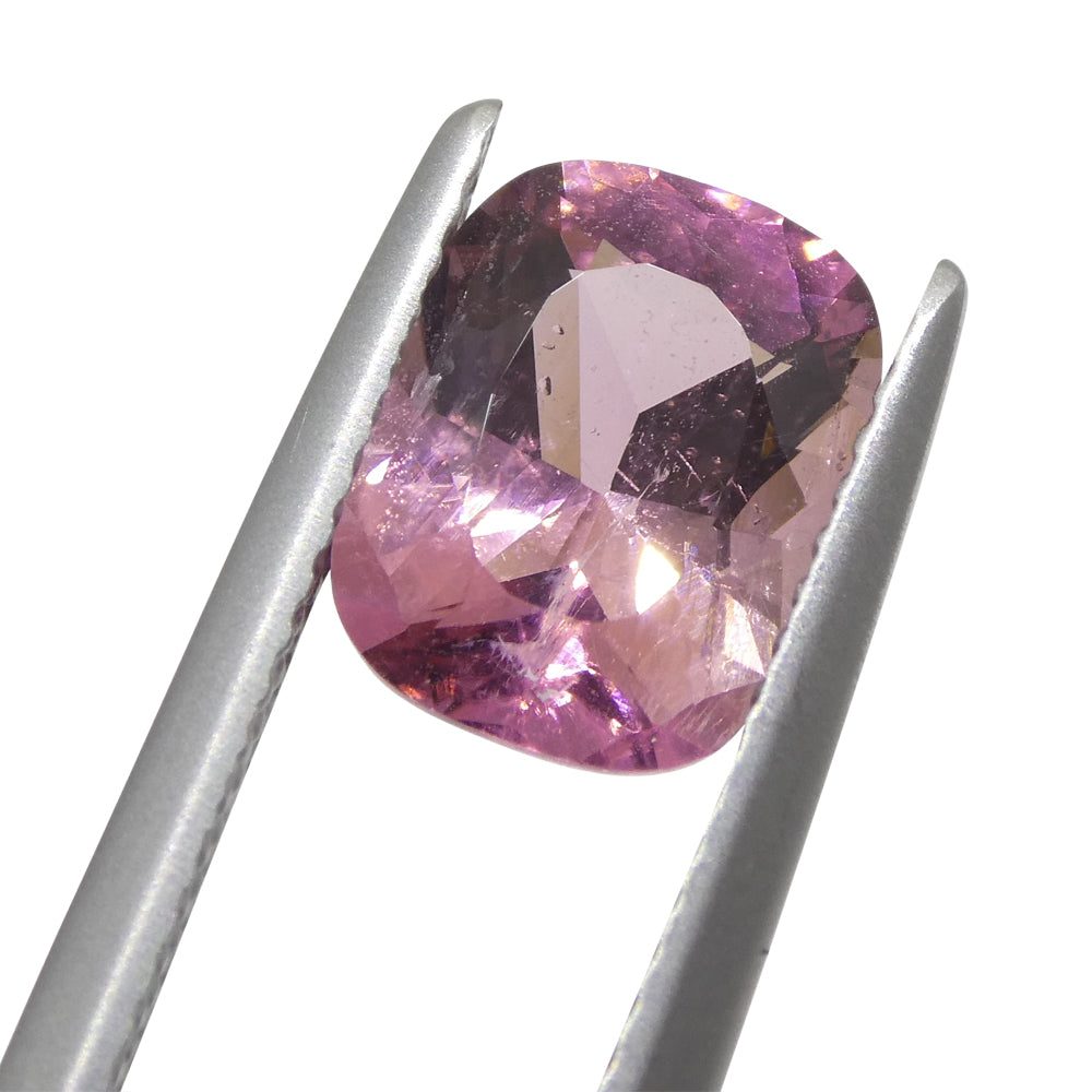 2.26ct Cushion Pink Tourmaline from Brazil - Skyjems Wholesale Gemstones