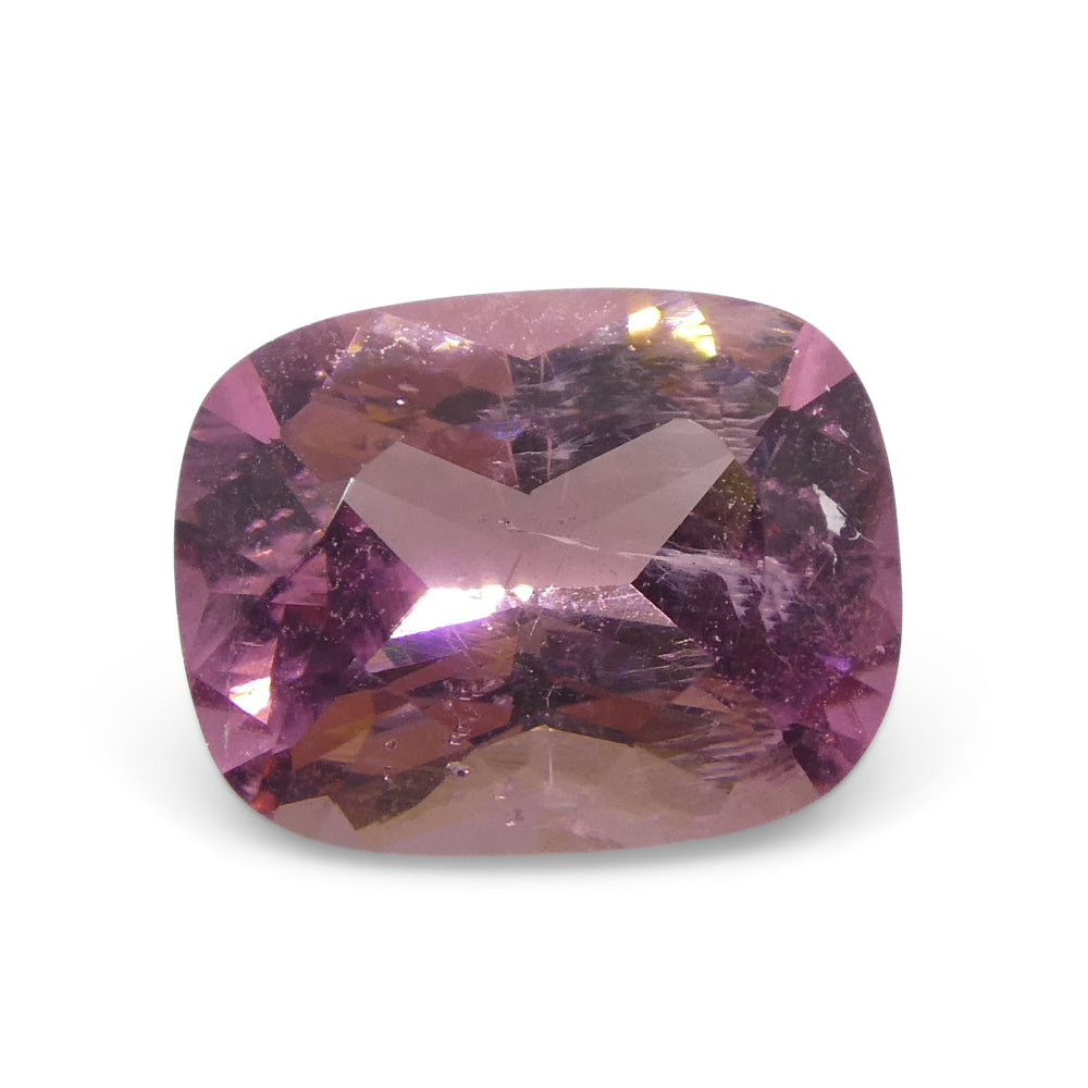 2.26ct Cushion Pink Tourmaline from Brazil - Skyjems Wholesale Gemstones