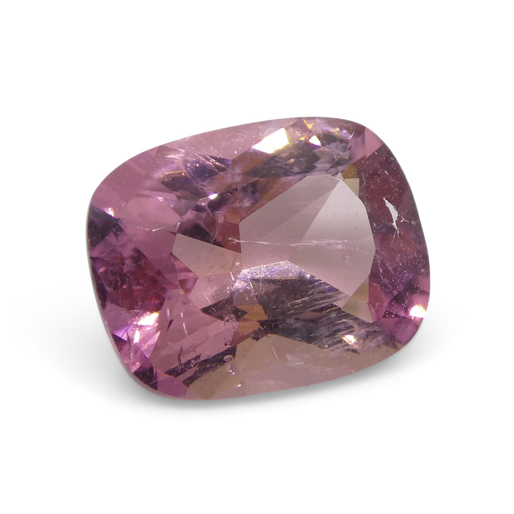 2.26ct Cushion Pink Tourmaline from Brazil - Skyjems Wholesale Gemstones