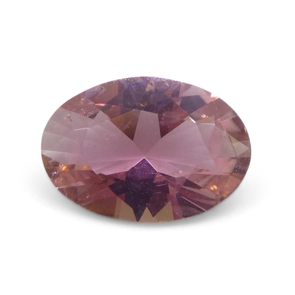 1.94ct Oval Pink Tourmaline from Brazil, Modified Brilliant Cut gemstone by SkyJems Canadian fine jewelry experts